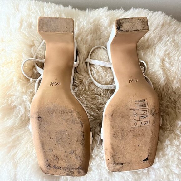 H&M White Square Toe Heeled Sandals - Picture 10 of 13
